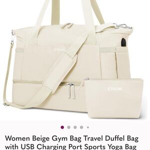 Etronic large bag for women travel weekender w/ wet pocket & toiletry USB